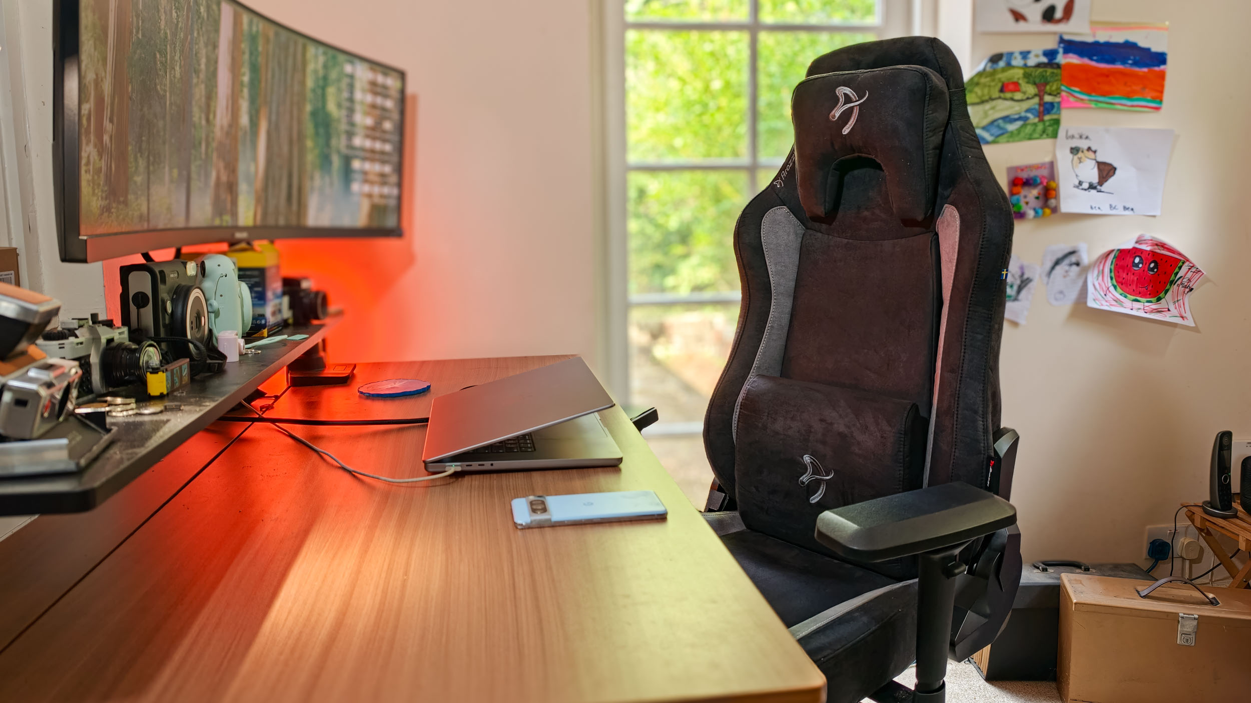 Arozzi Vernazza Supersoft gaming office chair in a  home office room