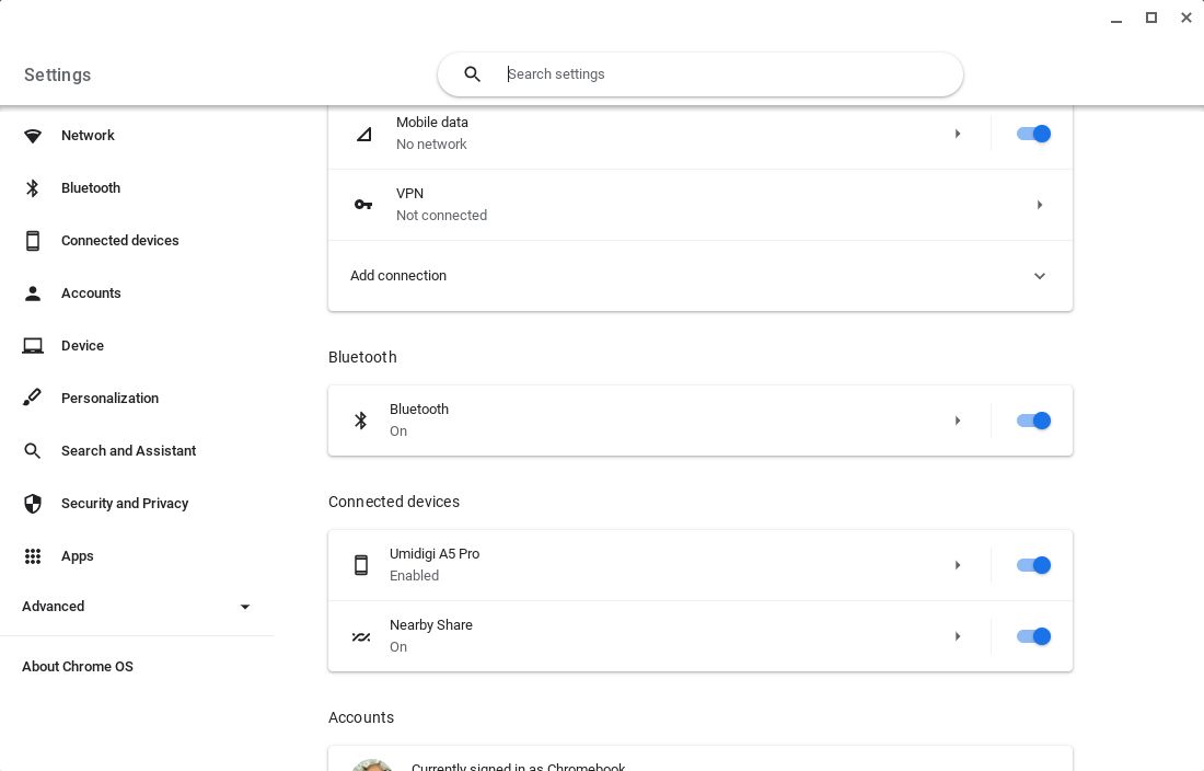 Settings Menu