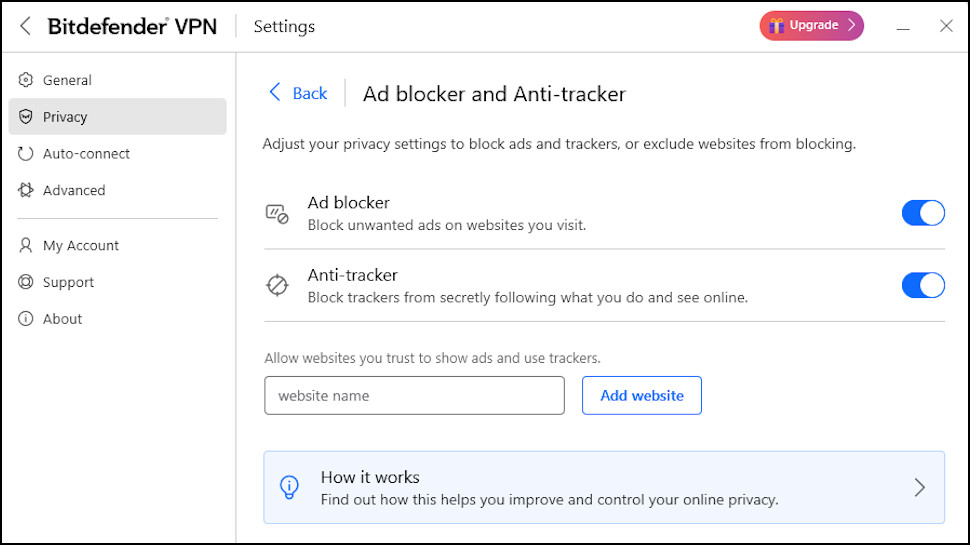 VPN features