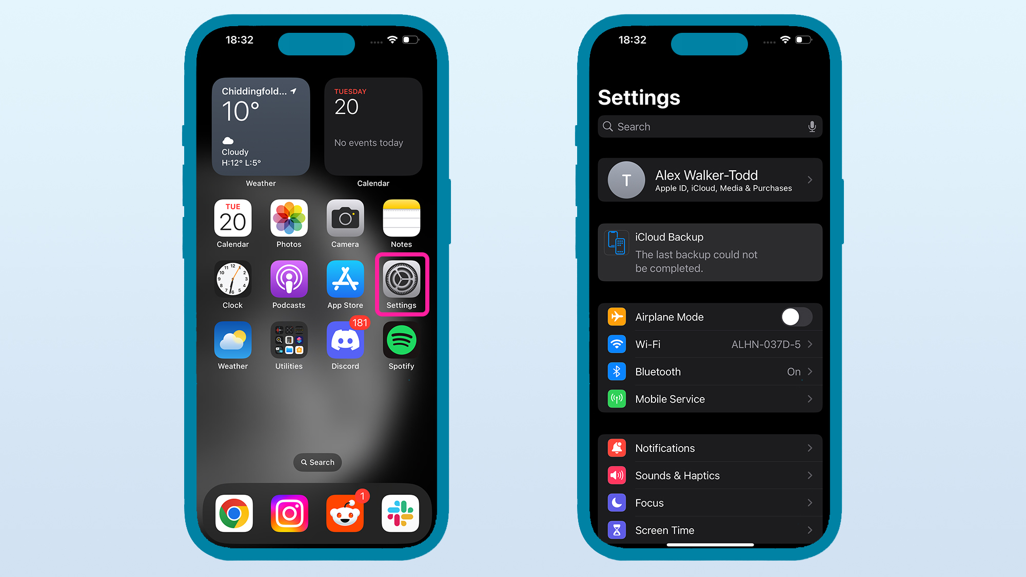 How to back up an iPhone &amp;ndash; Home Screen, Settings