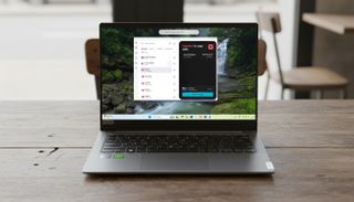 Windows laptop with the Surfshark app running