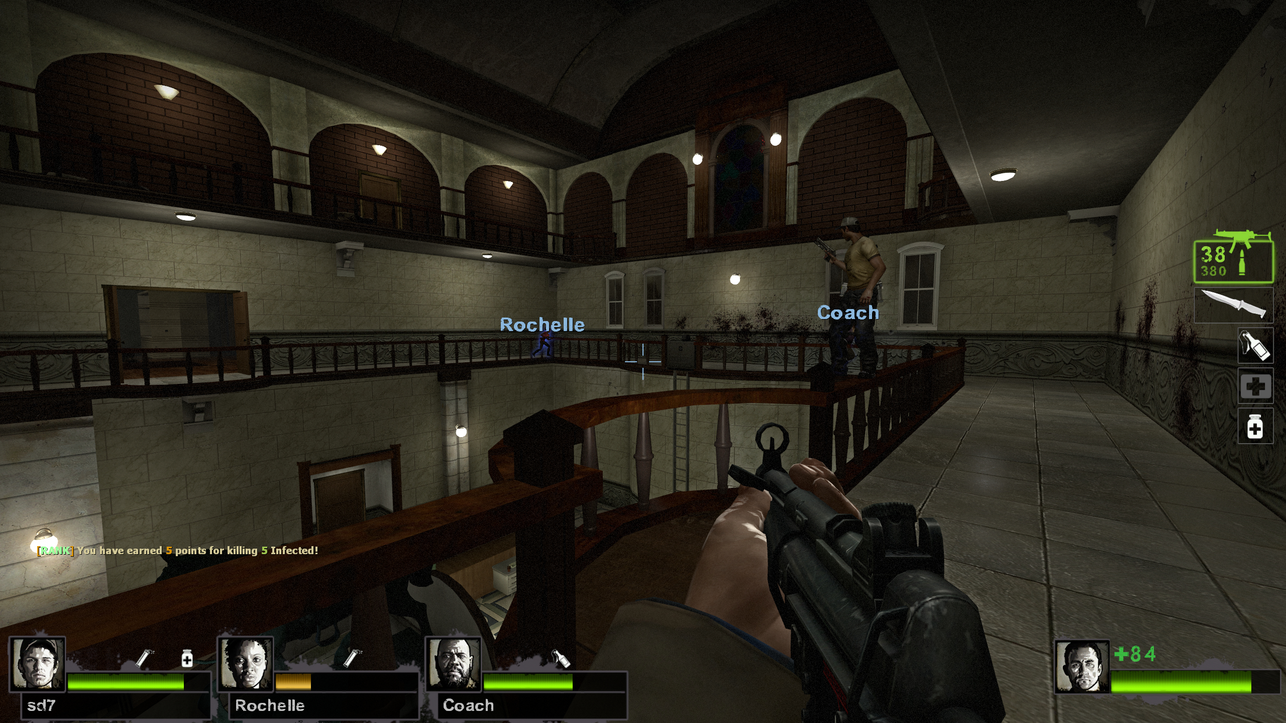 upstairs of the mansion