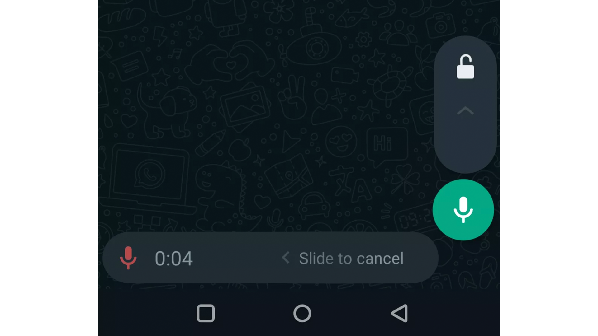 Creating audio message on WhatsApp