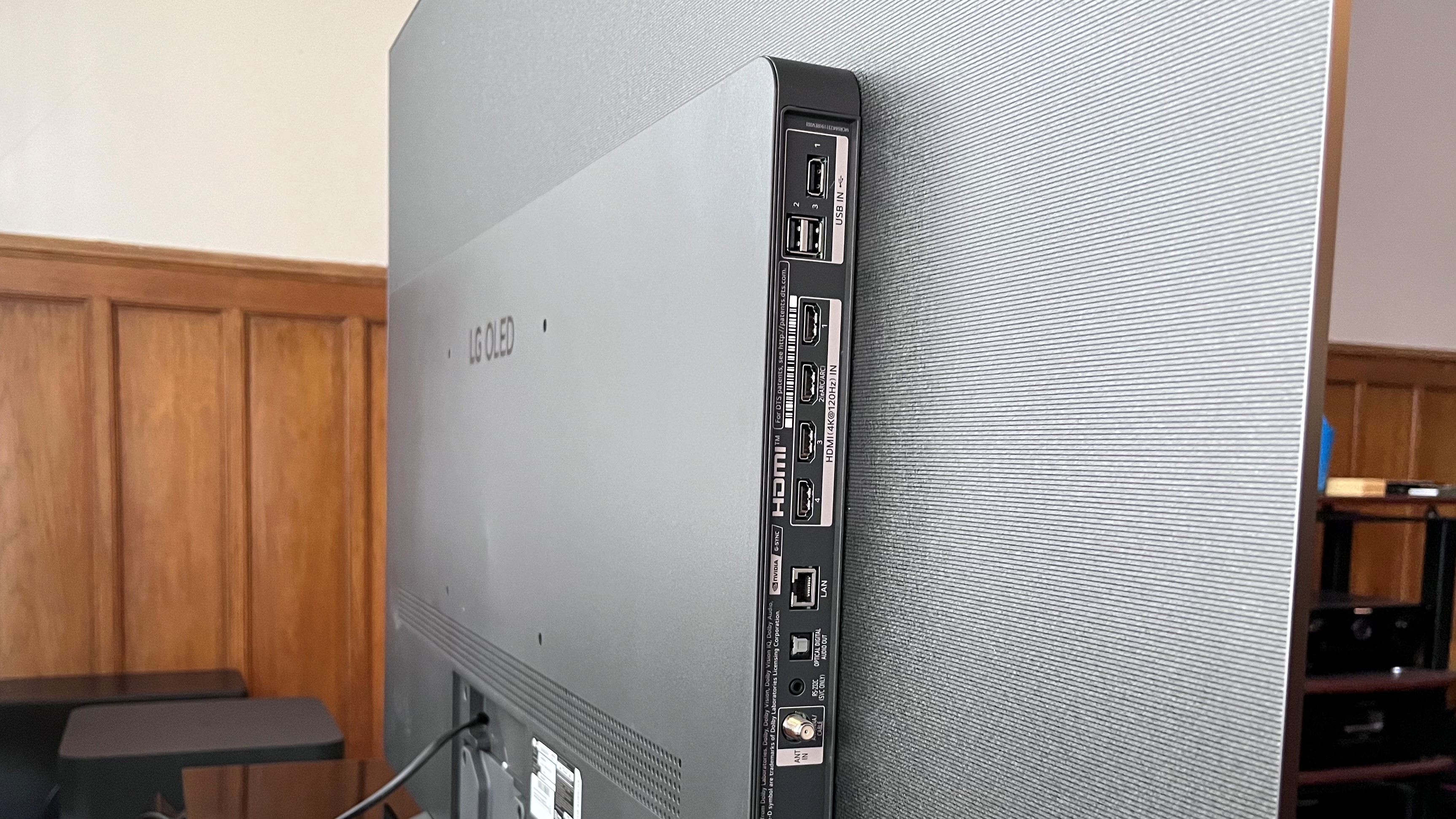 LG C3 OLED TV rear panel inputs