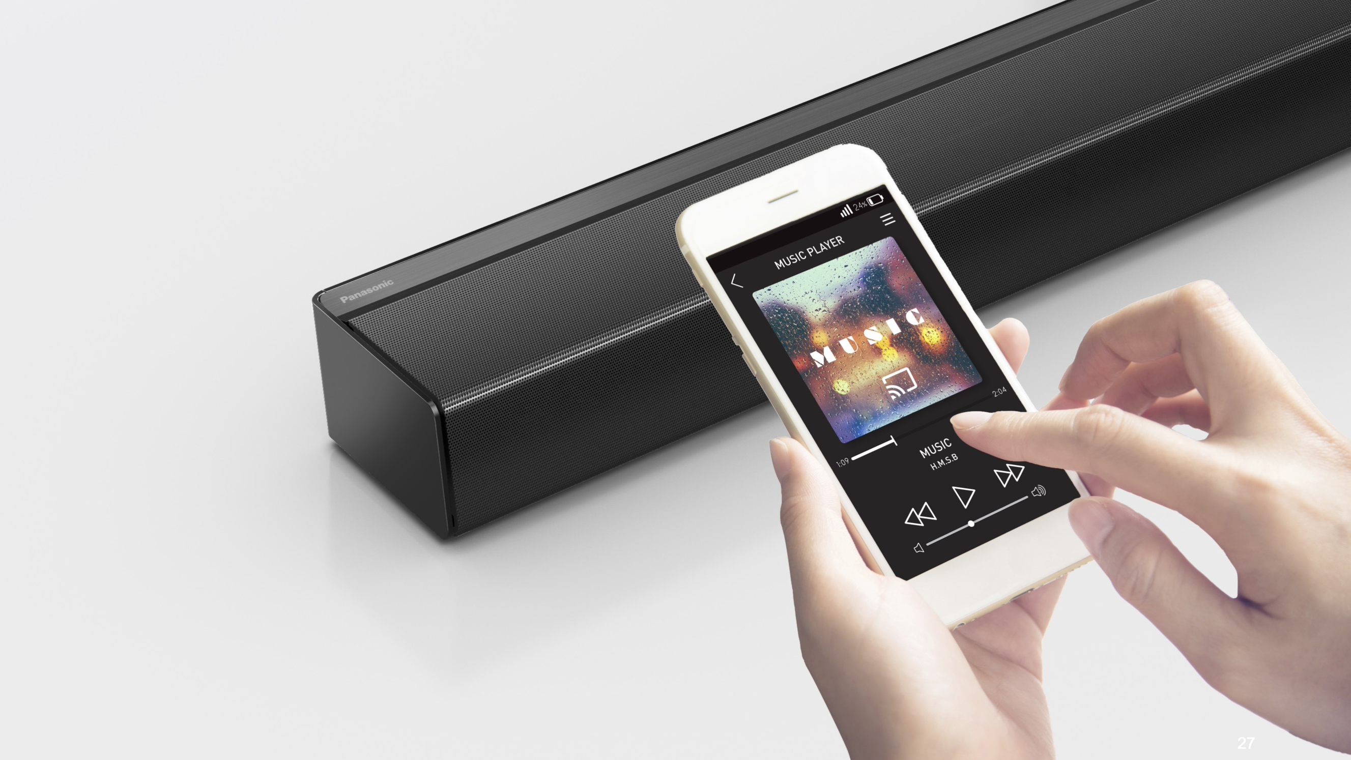 google chromecast being used with the panasonic ht-b900 soundbar