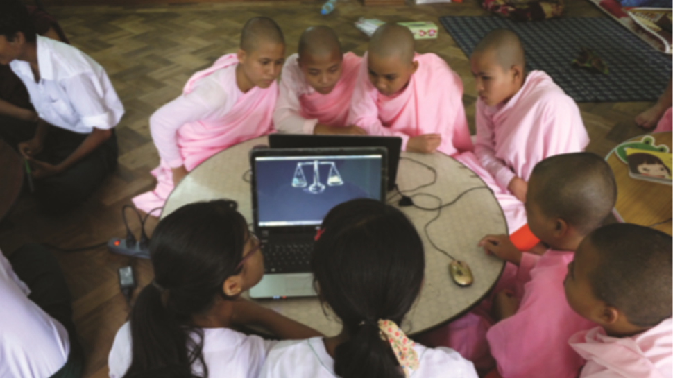 KA Lite being used in a monastery in Myanmar