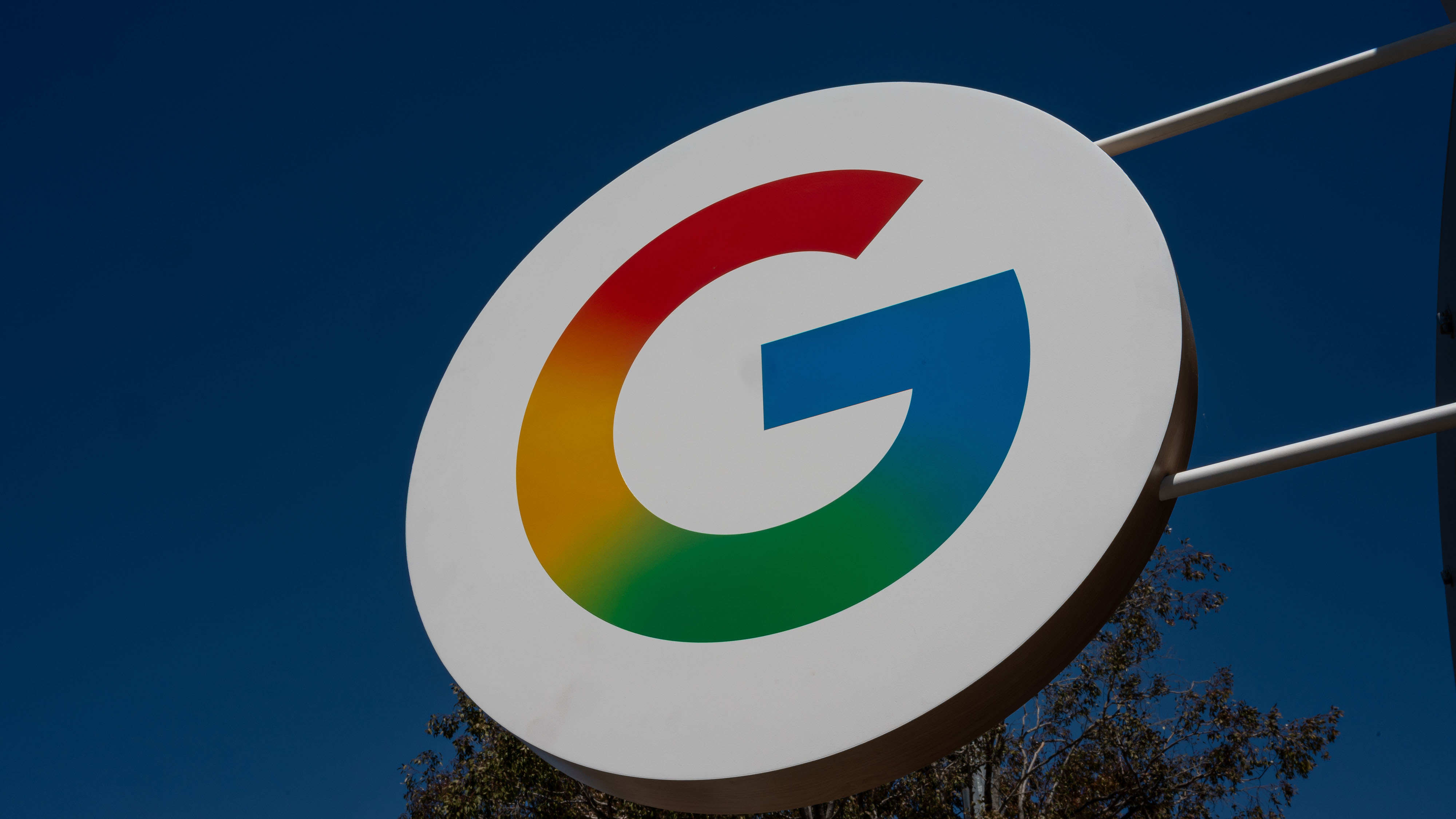 Google signage at the Google I/O Developers Conference in Mountain View, California, US, on Tuesday, May 19, 2026.