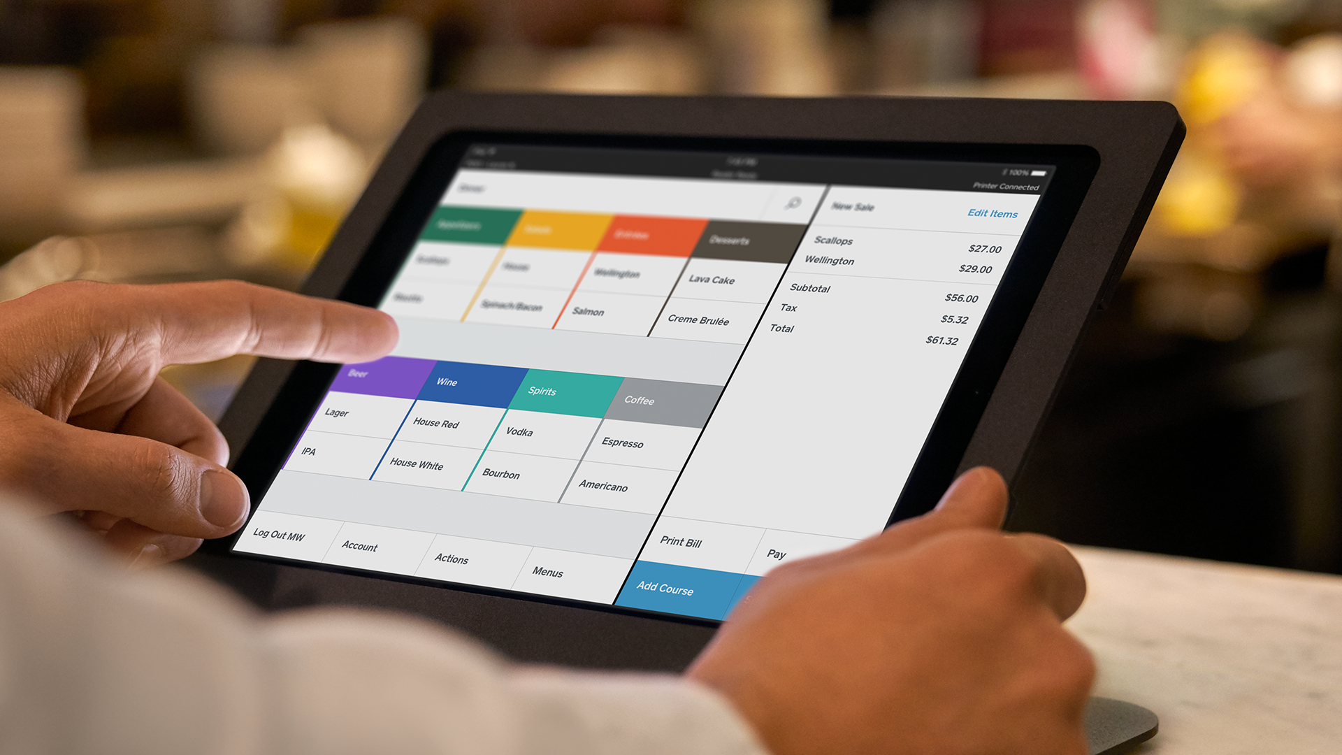 Square POS system hardware terminal