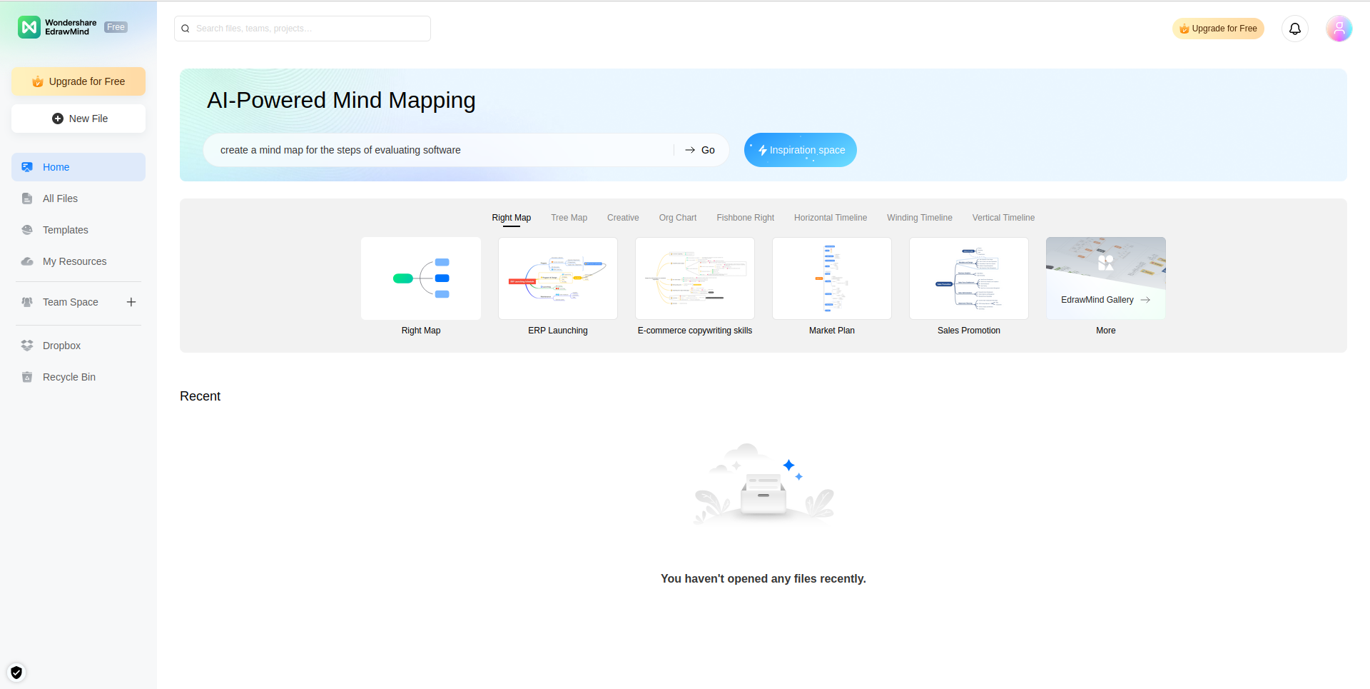 EdrawMind AI prompt