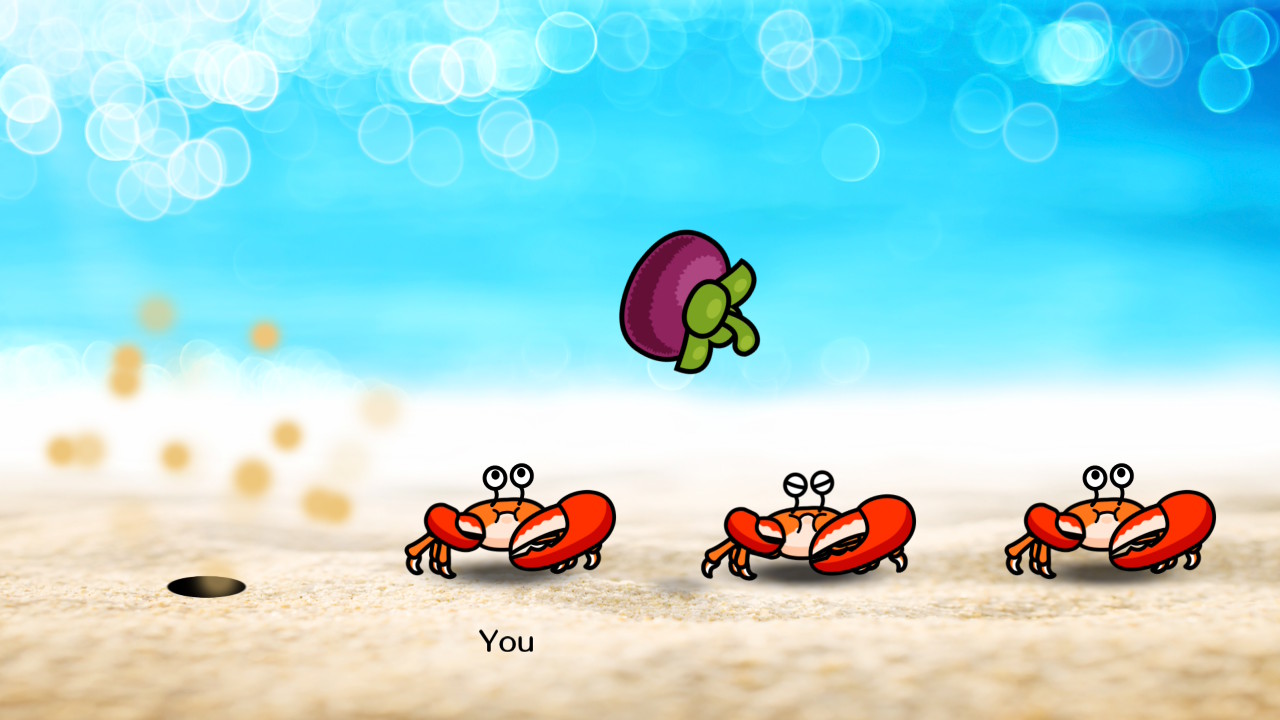 Crabs volleying food in Rhythm Heaven Groove