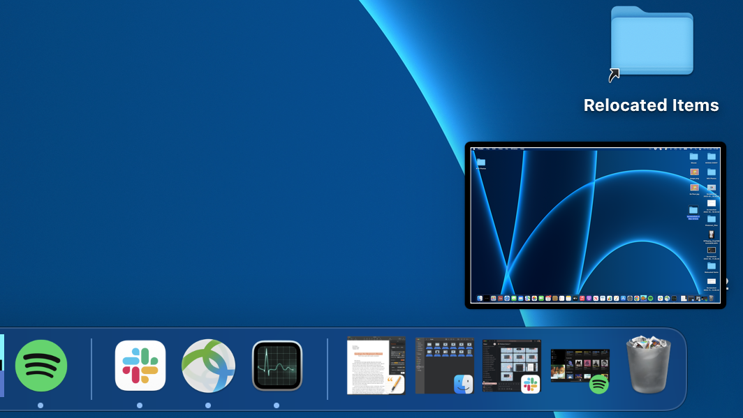 Screenshot of Macbook Screen showing pop up
