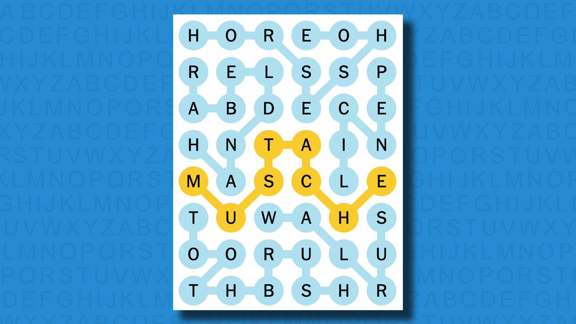 NYT Strands answers for game 107 on a blue background