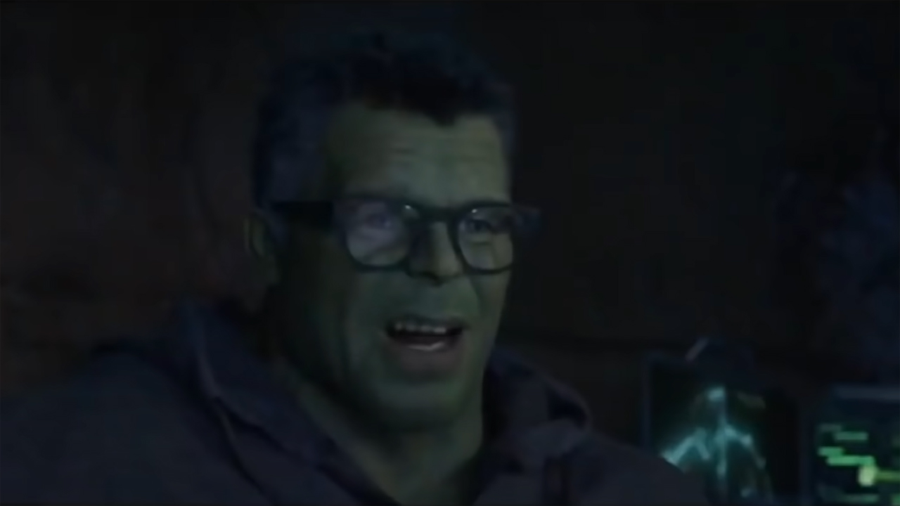 A screenshot of Mark Ruffalo's Professor Hulk speaking in the She-Hulk TV show