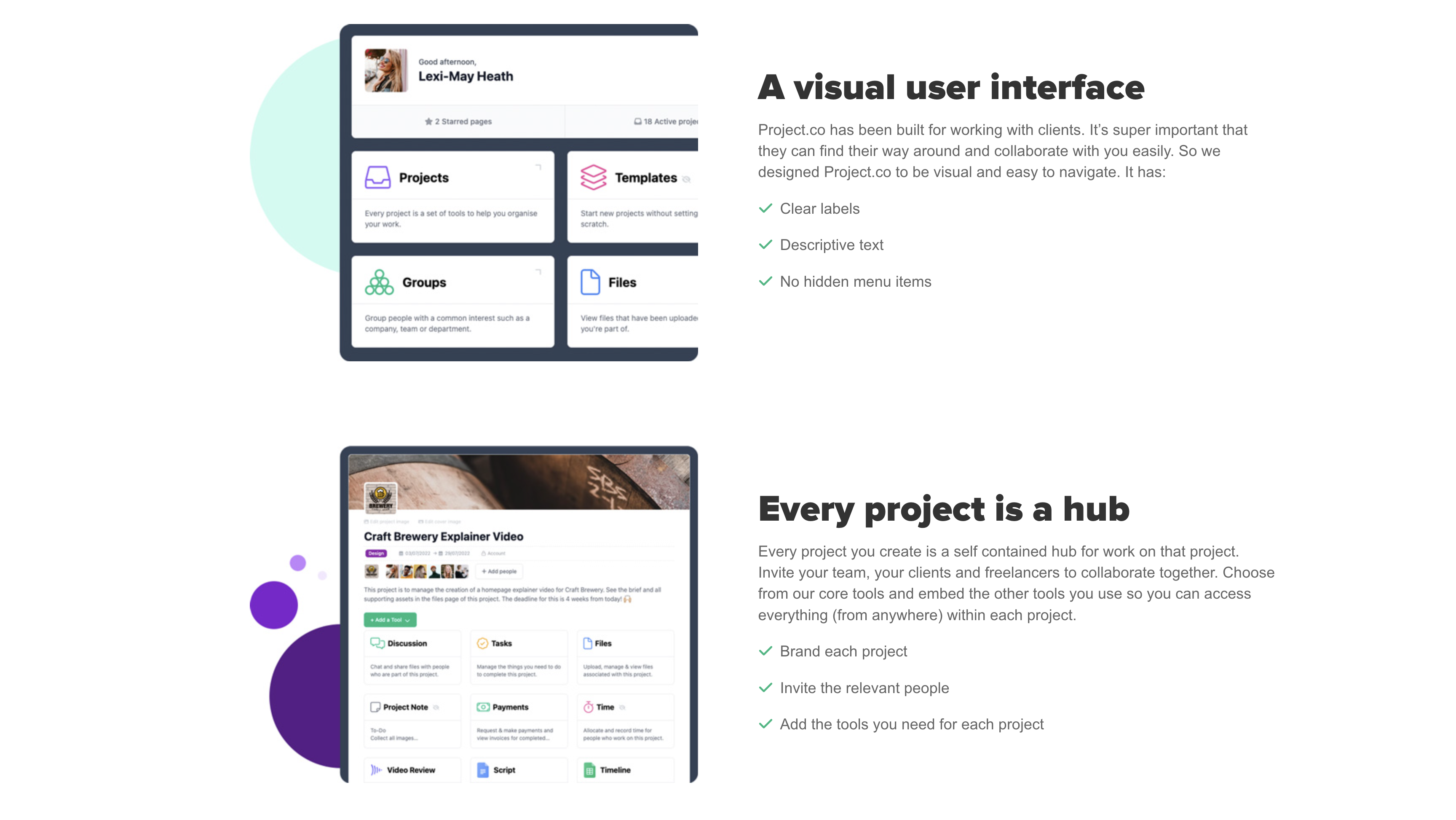 Project.co features January 2023