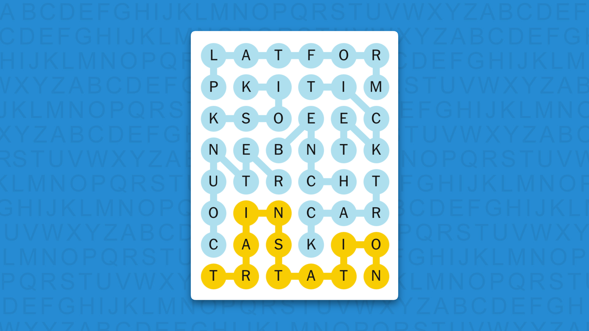 NYT Strands answers for game 876 on a blue background