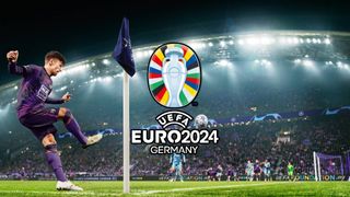 Artwork for Football Manager 2024 with the UEFA Euro 2024 logo on the front