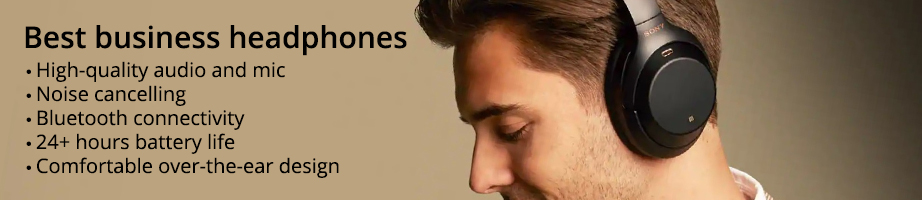 business headphones banner