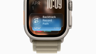 A close up of watchOS 26's new Hints feature in the Apple Watch Control Center