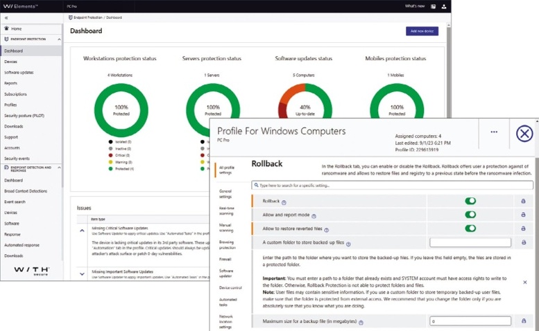 Desktop screenshot of the cloud portal