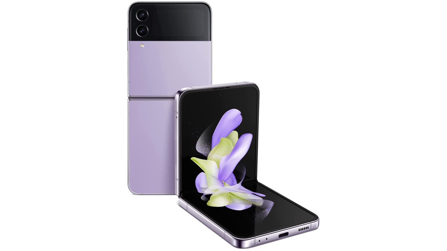Samsung Galaxy Z Flip 4 open and half closed