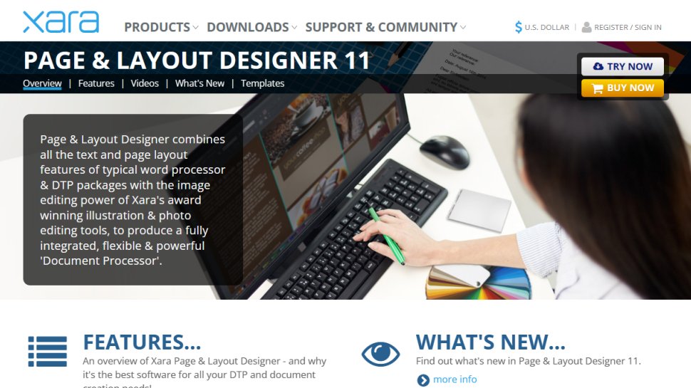 Website screenshot for Xara Page &amp;amp; Layout Designer