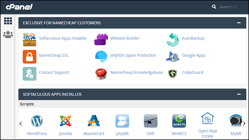 Namecheap cPanel