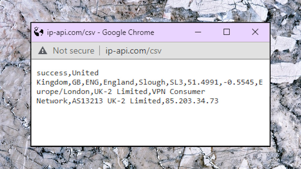 The IP-API.com website can display details on your IP address and location