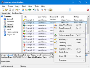 Keepass main window