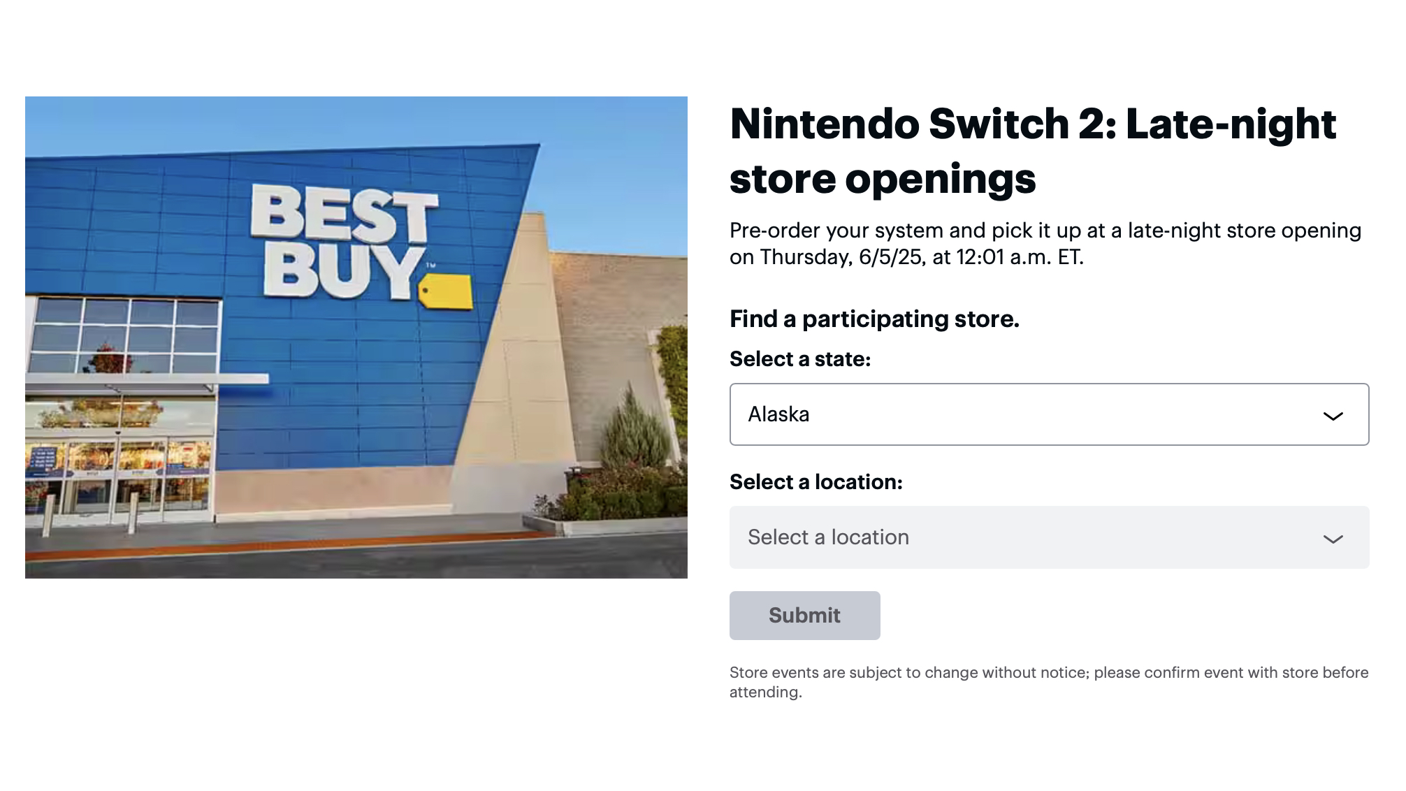 BestBuy Switch 2 Store Opening Midnight
