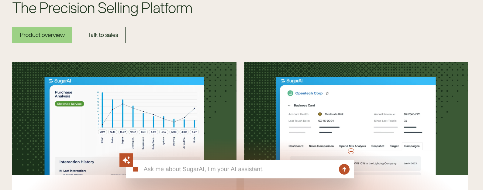 SugarAI features