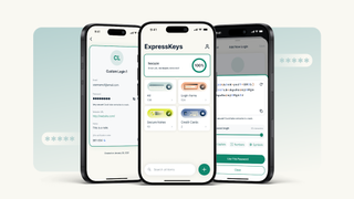 The ExpressKeys password manager app from ExpressVPN displayed on a phone screen.