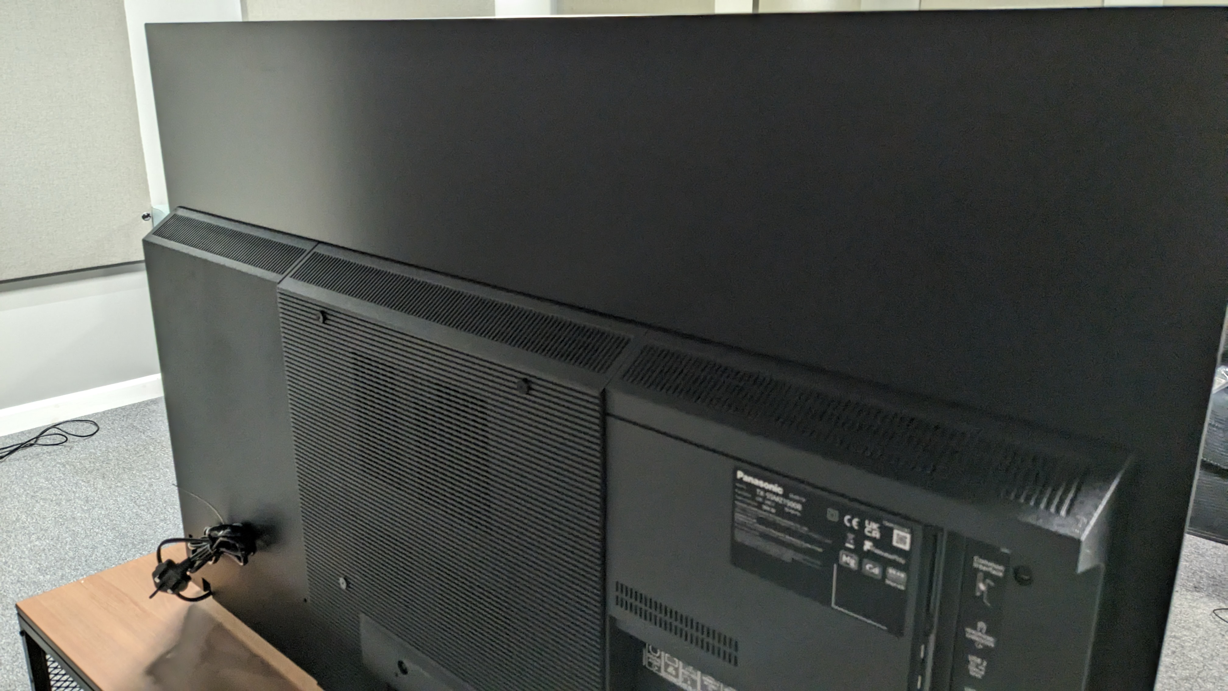 Panasonic MZ1500 rear speakers on back of TV