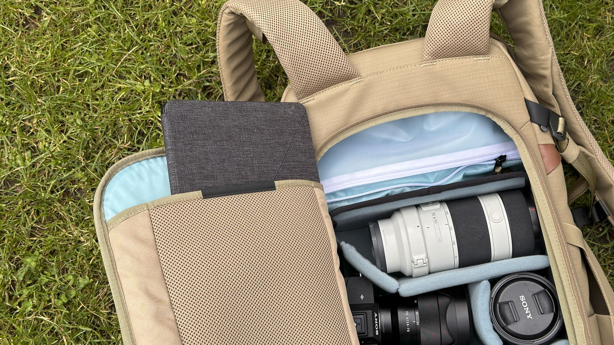 A close up shot of the Shimoda Urban Explore camera backpack