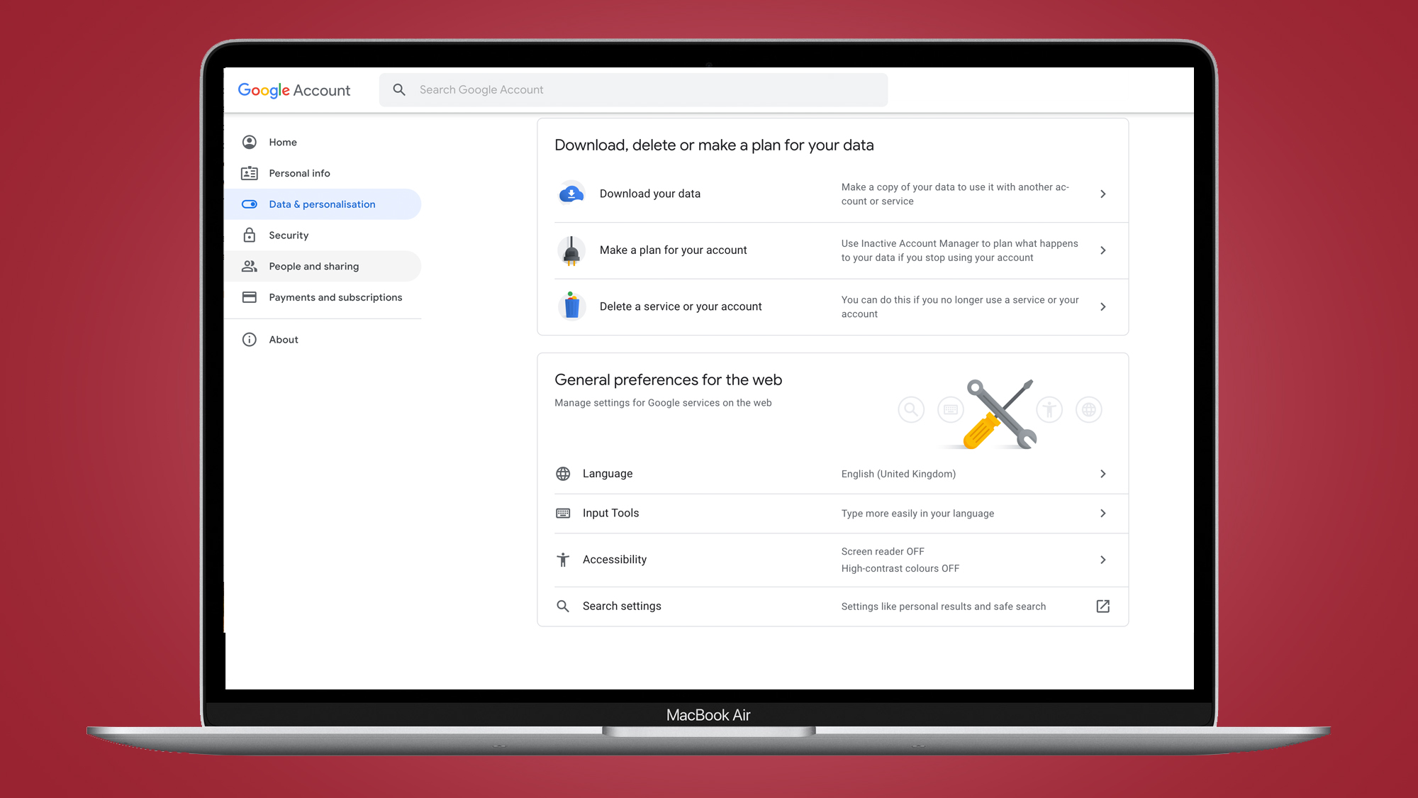 Google Photos download or delete screen