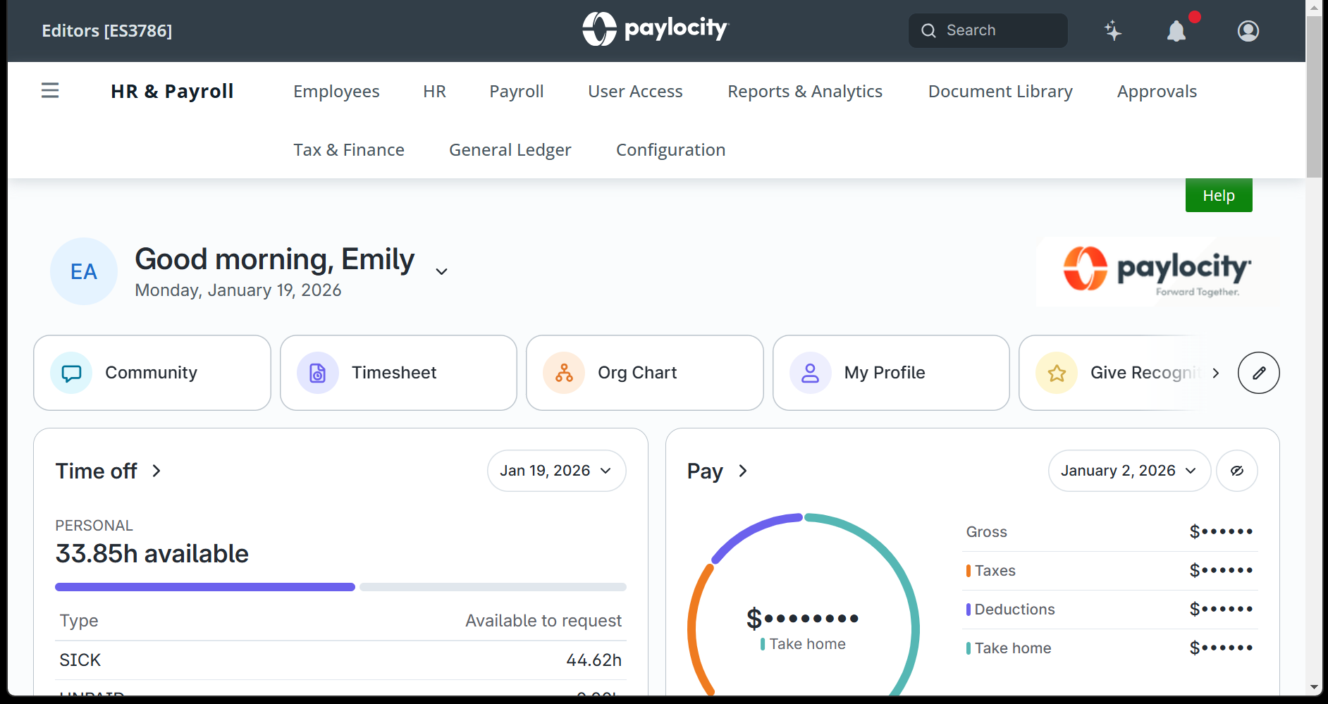 Paylocity homepage