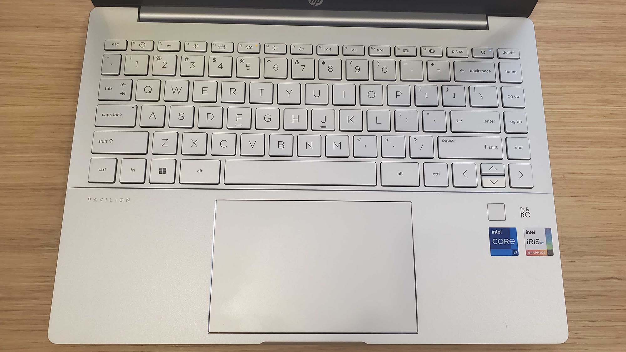 The keyboard of the HP Pavilion Plus 14