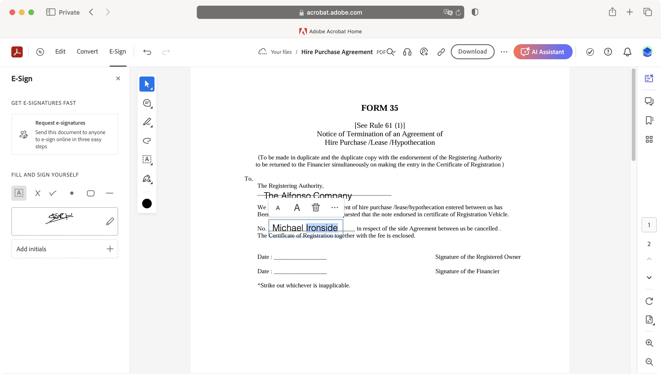 Adobe Fill &amp;amp; Sign PDF form-filler during our review