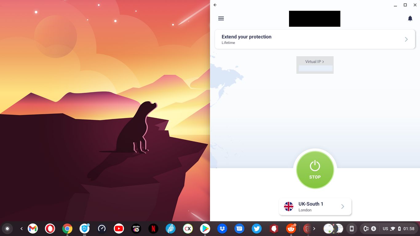 Android VPN running on Chrome OS