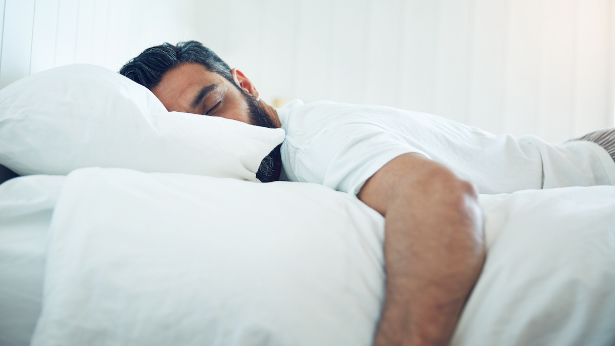 Man sleeping on his front
