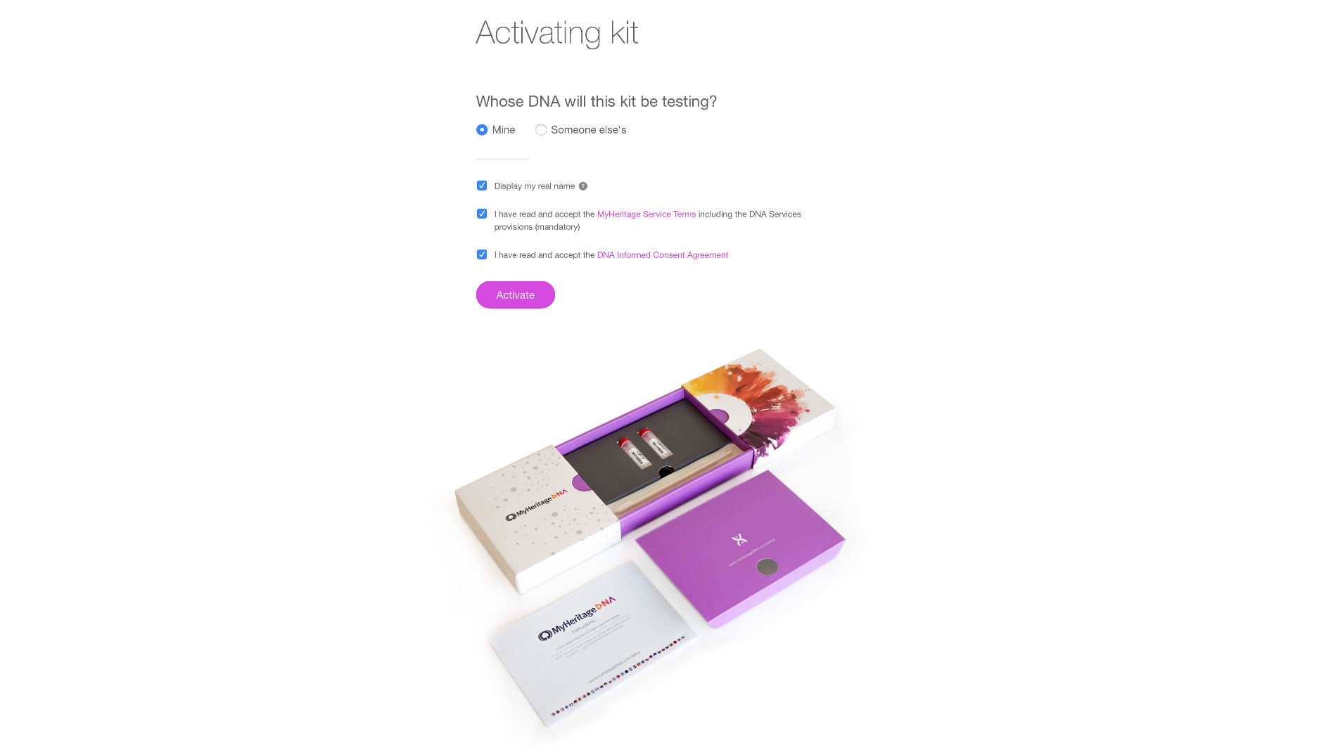 MyHeritage DNA kit