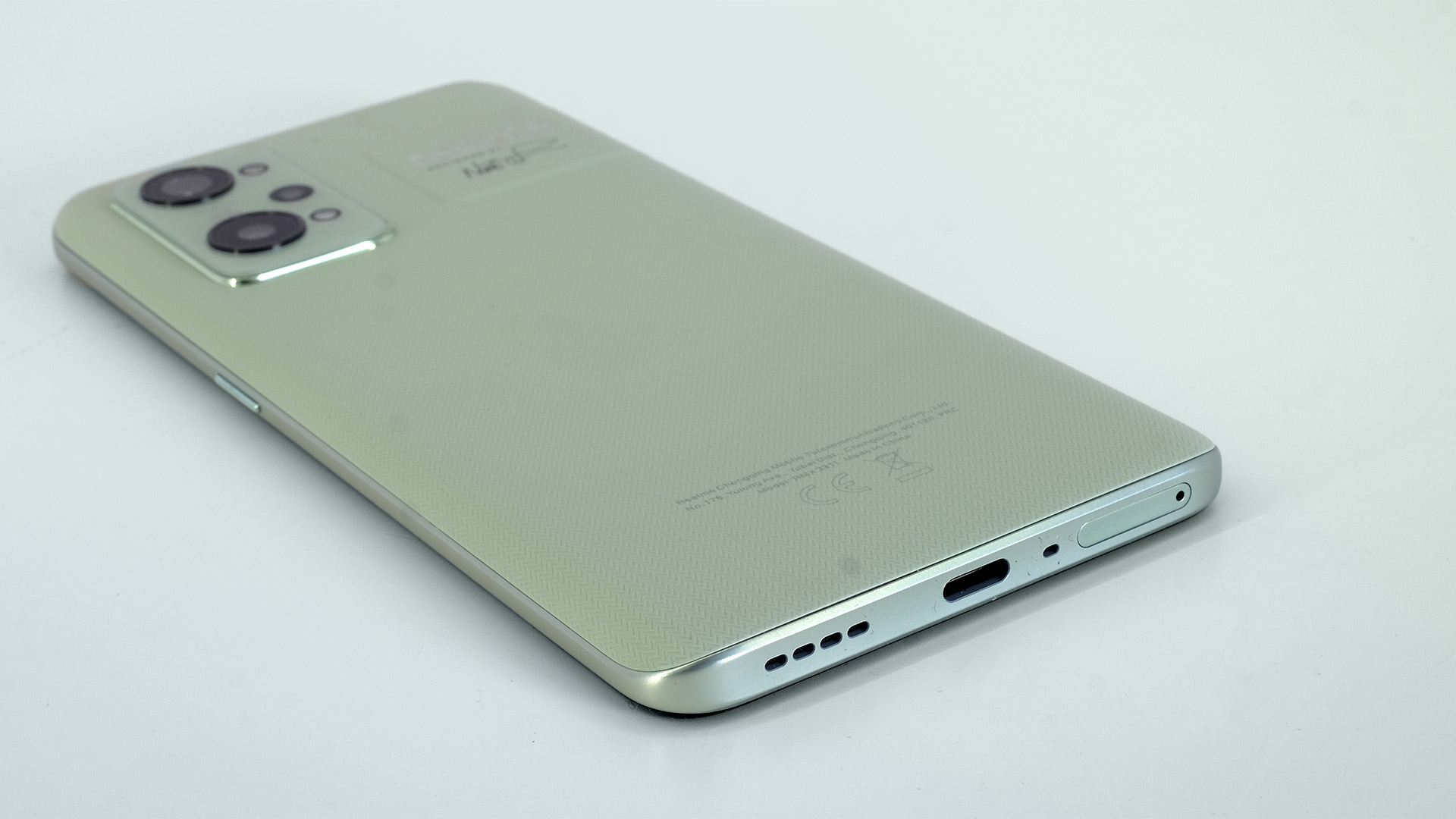 The bottom edge of a Realme GT 2