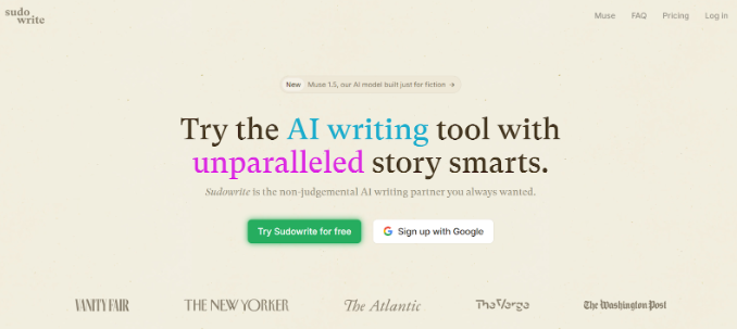 Sudowrite screen grab