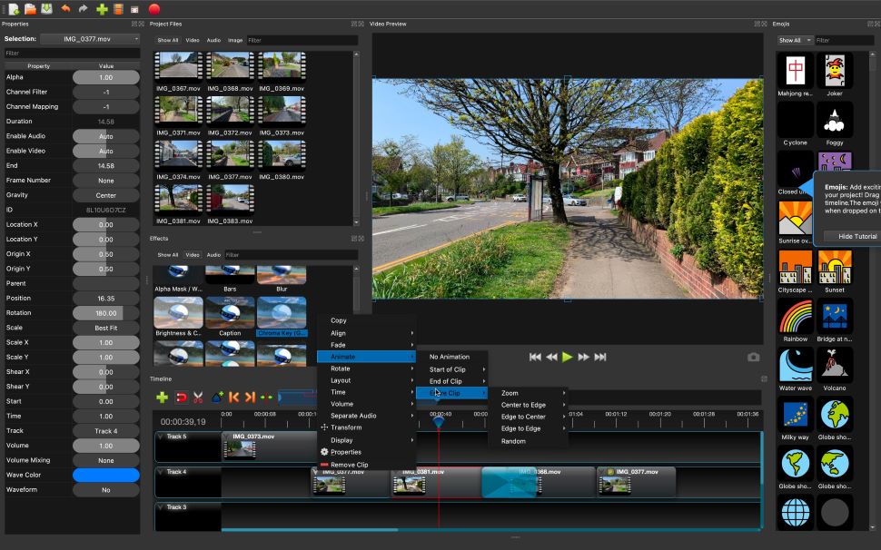 OpenShot offers myriad controls