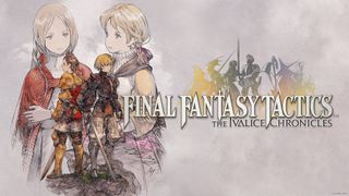 Final Fantasy Tactics: The Ivalice Chronicles logo next to Ramza and Delita