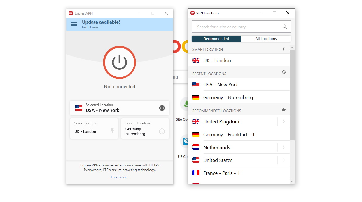 Connect to an ExpressVPN server