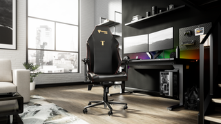 Secretlab Titan Evo 2022 chair in a bright, spacious home office