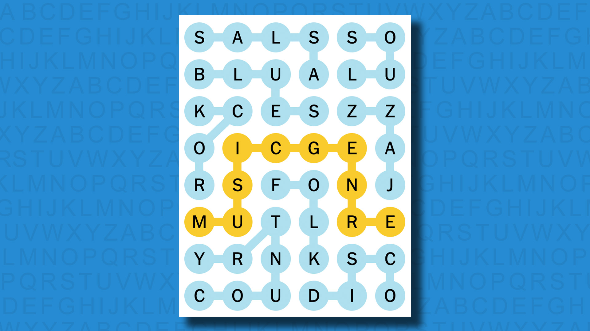 NYT Strands answers for game 117 on a blue background