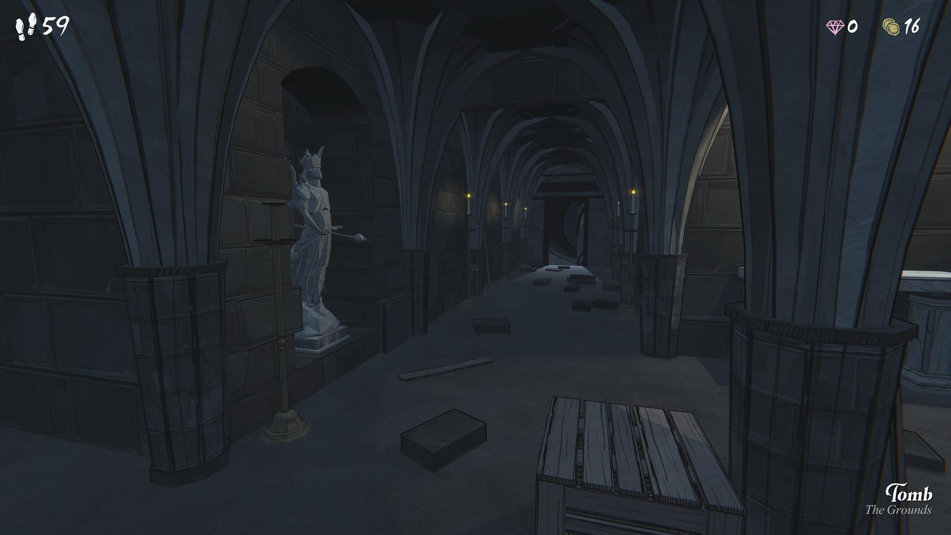 A screenshot from roguelike puzzle game Blue Prince