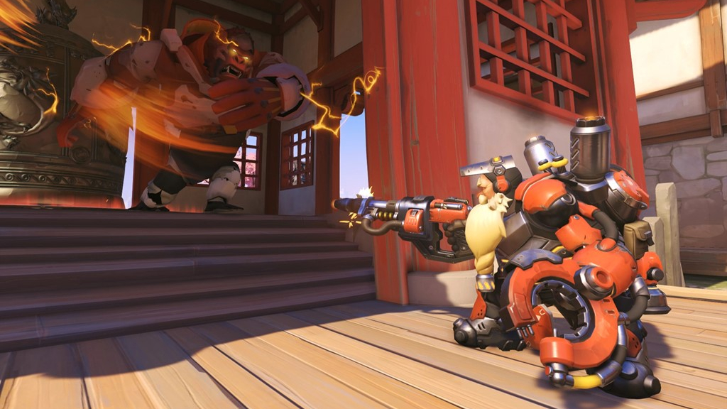 Torbjorn firing at Winston