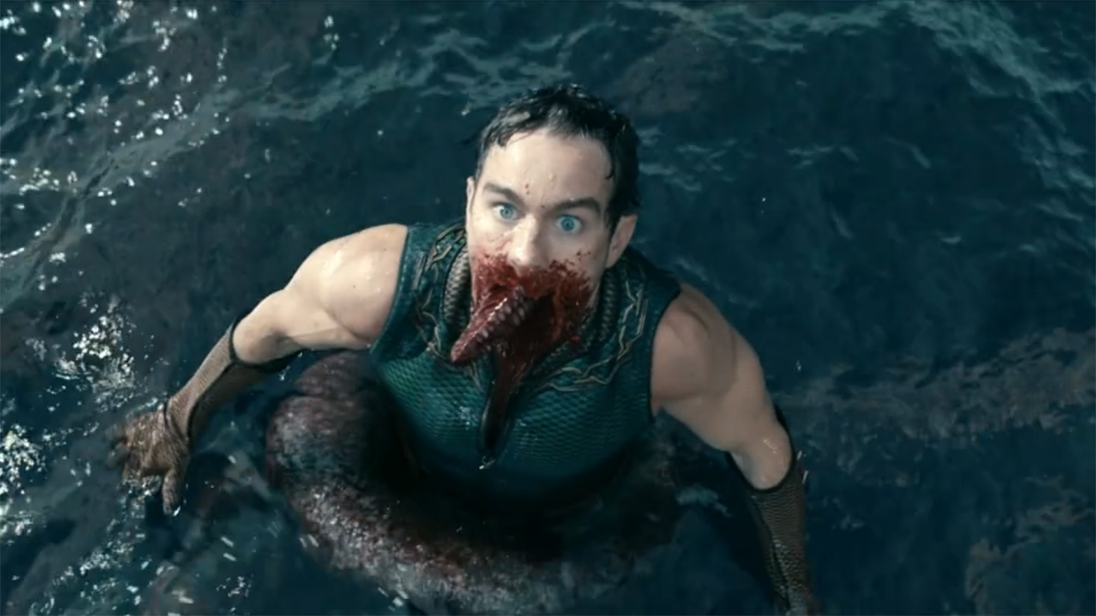 The Deep's mouth being punctured by a giant squid's tentacle in The Boys season 5 episode 8